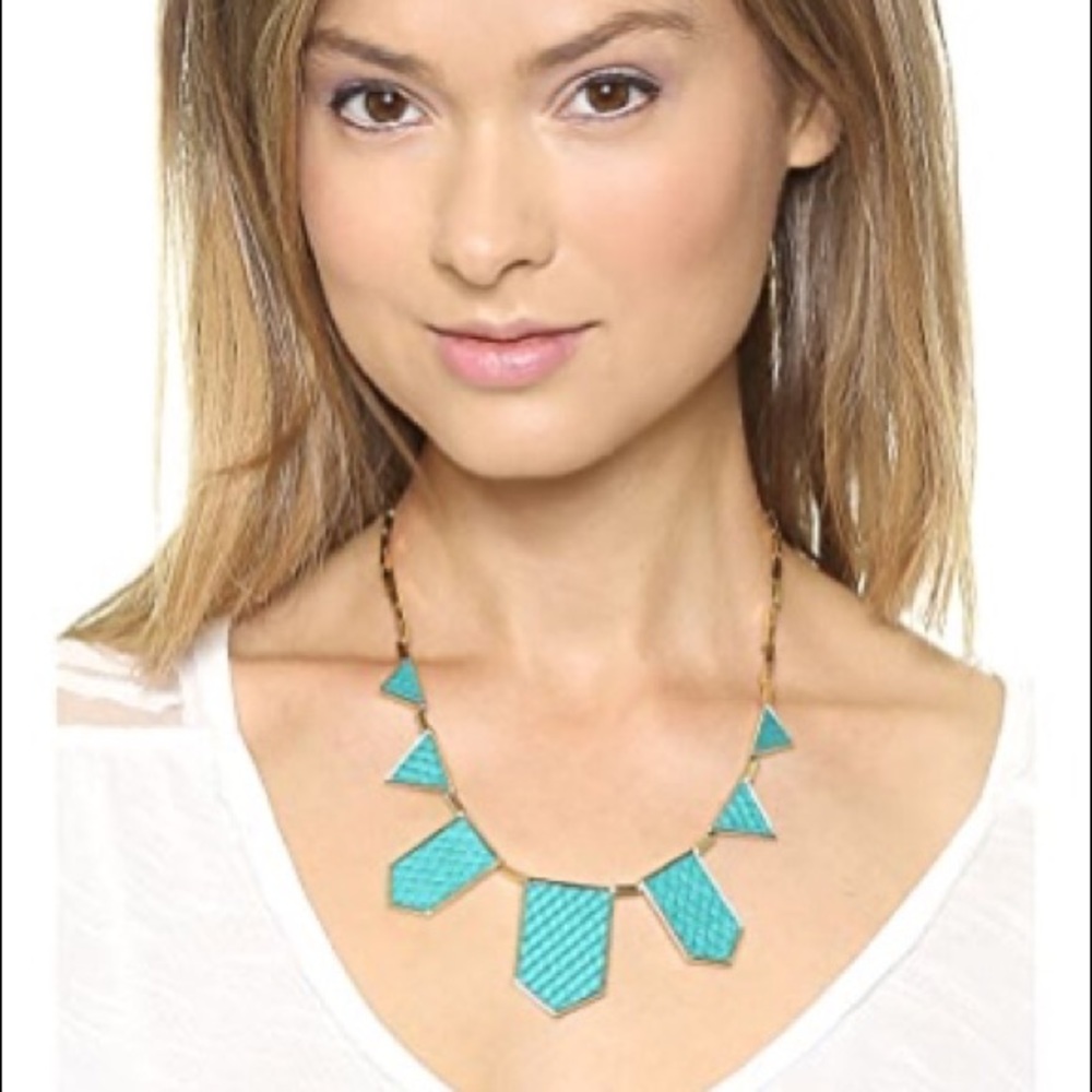 House of Harlow 1960 Turquoise and Gold Necklace